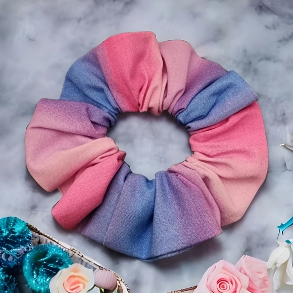 Cotton Candy Colorful Scrunchie - Picture 11 of 15